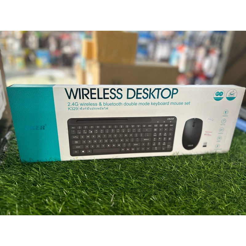 keyboard พร้อม mouse ไร้สาย ยี่ห้อoker k329