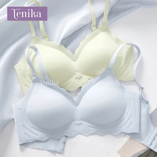 TENIKA ชุดชั้นในผู้หญิง ไร้ขอบ ไร้โครง ใส่สบาย เนื้อผ้านิ่ม เก็บทรงดี ไม่ปลิ้น Bar-015