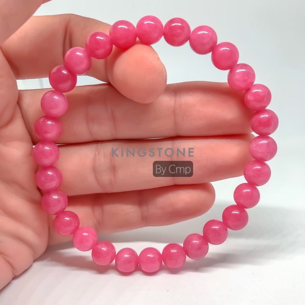 RHODOCHROSITE โรโดโครไซด์ หินดึงดูดความรัก ช่วยให้ความจำดี มีสติปัญญาเลิศ 6 8 10 12 14 มม.