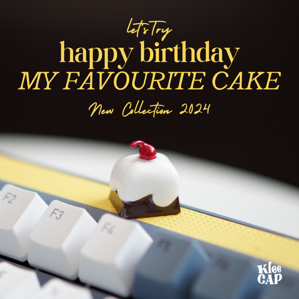 (ส่งภายใน 3 วัน) keycap handmade คีย์แคปลาย 𝑴𝒚 𝑭𝒂𝒗𝒐𝒖𝒓𝒊𝒕𝒆 𝑪𝒂𝒌𝒆 (happy birthday collection)