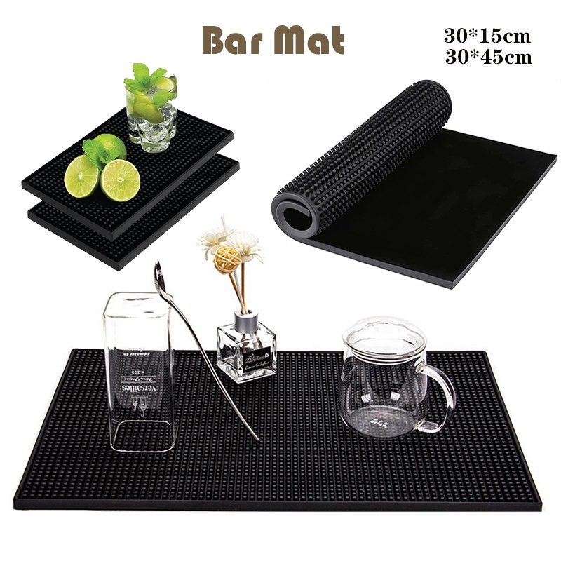 แผ่นรองบาร์ มีข้อกำหนด 3 รายการ PVC ทนทาน ทนความร้อน ใช้งานได้นานมาก ทำความสะอาดง่าย ยางรองทำเครื่องดื่ม