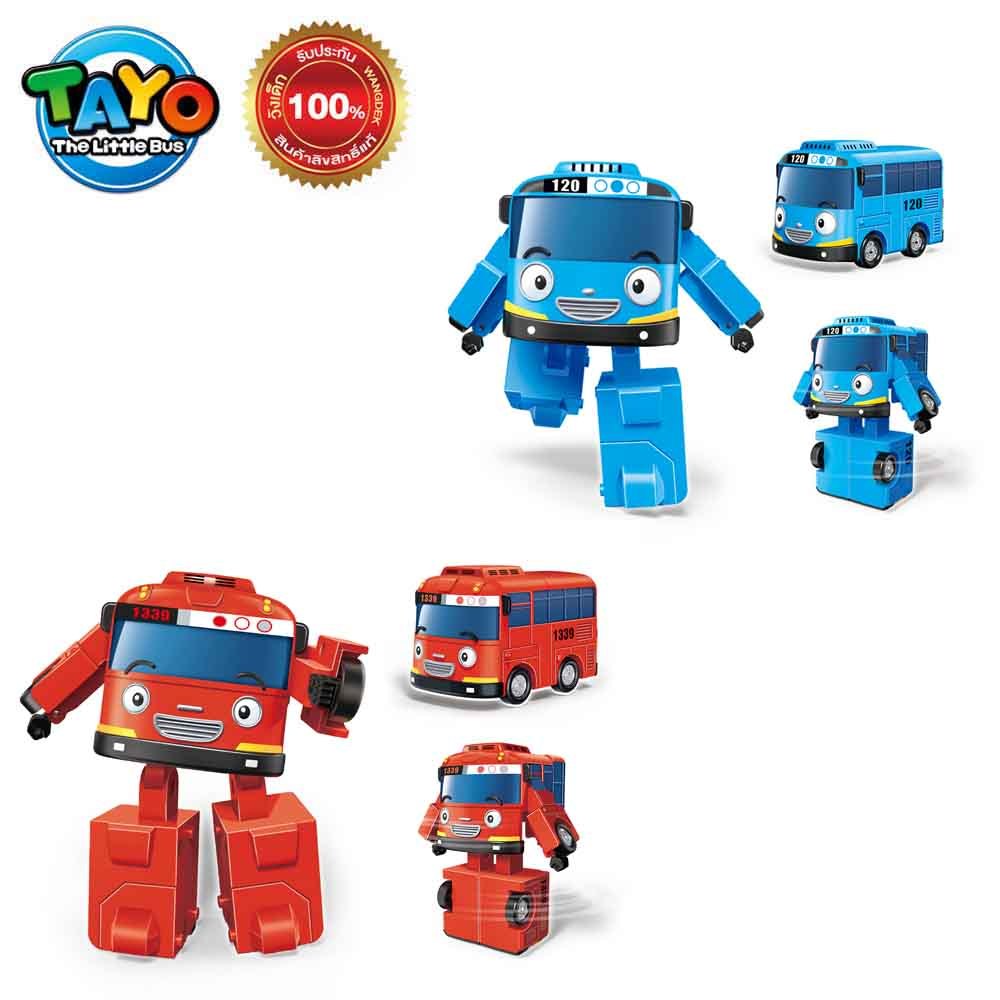 Tayo Transforming Busทาโย หุ่นยนต์แปลงร่าง ทาโย บัส - กานิ บัส รถของเล่นเด็ก TYX121008 - TYX121009