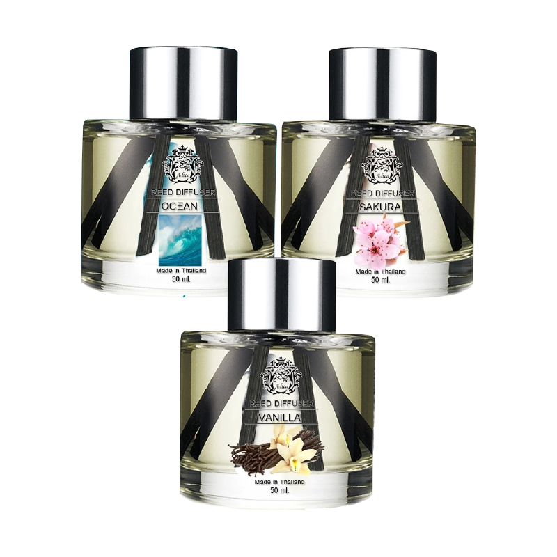 ก้านไม้หอม ปรับอากาศ น้ำมันหอมระเหย Reed Diffuser ใช้ได้นาน 1-2เดือน ขนาด 50 ml