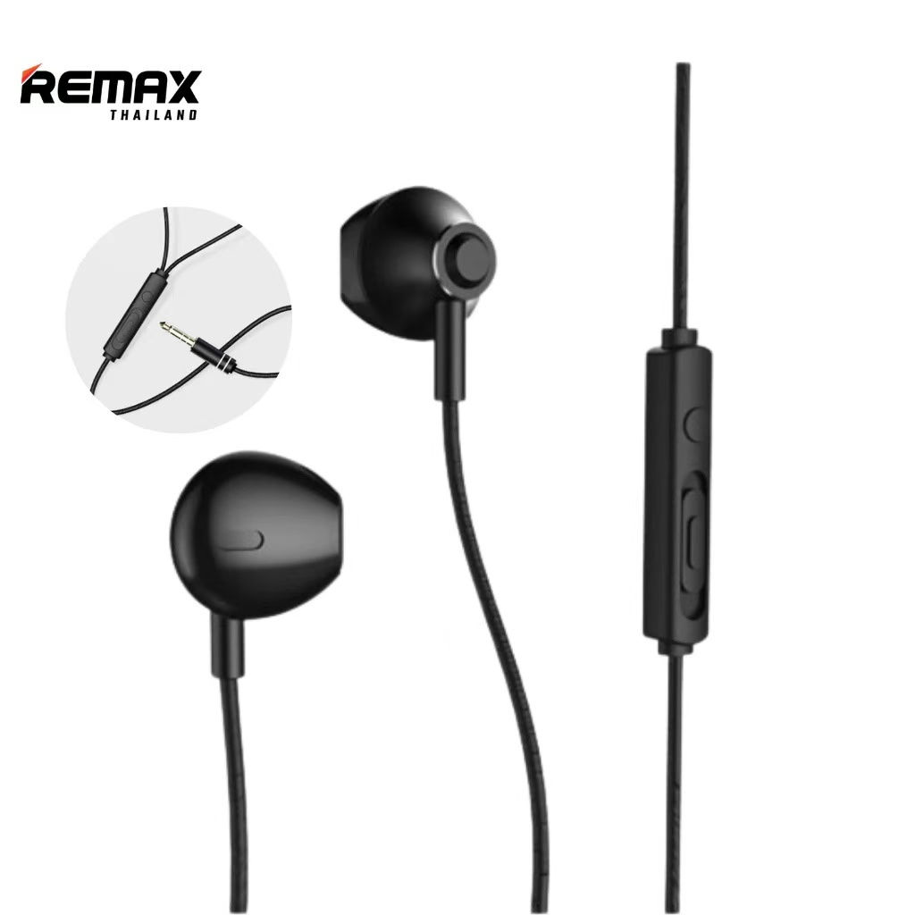Remax หูฟัง รุ่น RM711 Wired Earphone หูฟังสมอลทอร์ค ดีไซน์สวย สำหรับ AUX 3.5 mm.