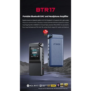 [ประกันศูนย์ไทย] FiiO BTR17 ตัวถอดรหัสและขยายสัญญาณเสียง พกพา ชิป ES9069x2+THX AAA 78+ x2 รองรับMQA