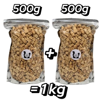 โปรโมชั่นแพ็คคู่ 500g+500g อกไก่ อกไก่ชิ้น ไข่แดง หญ้าแมว แซลมอน ตับไก่ อกเป็ด ฟรีซดรายขนมแมว ขนมสุนัข ราคาถูกสุดคุ้ม!!!