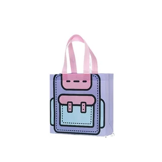 กระเป๋าถือ เคลือบกันน้ำ ถุงผ้าพิมพ์ลาย Shopping bag (S24)