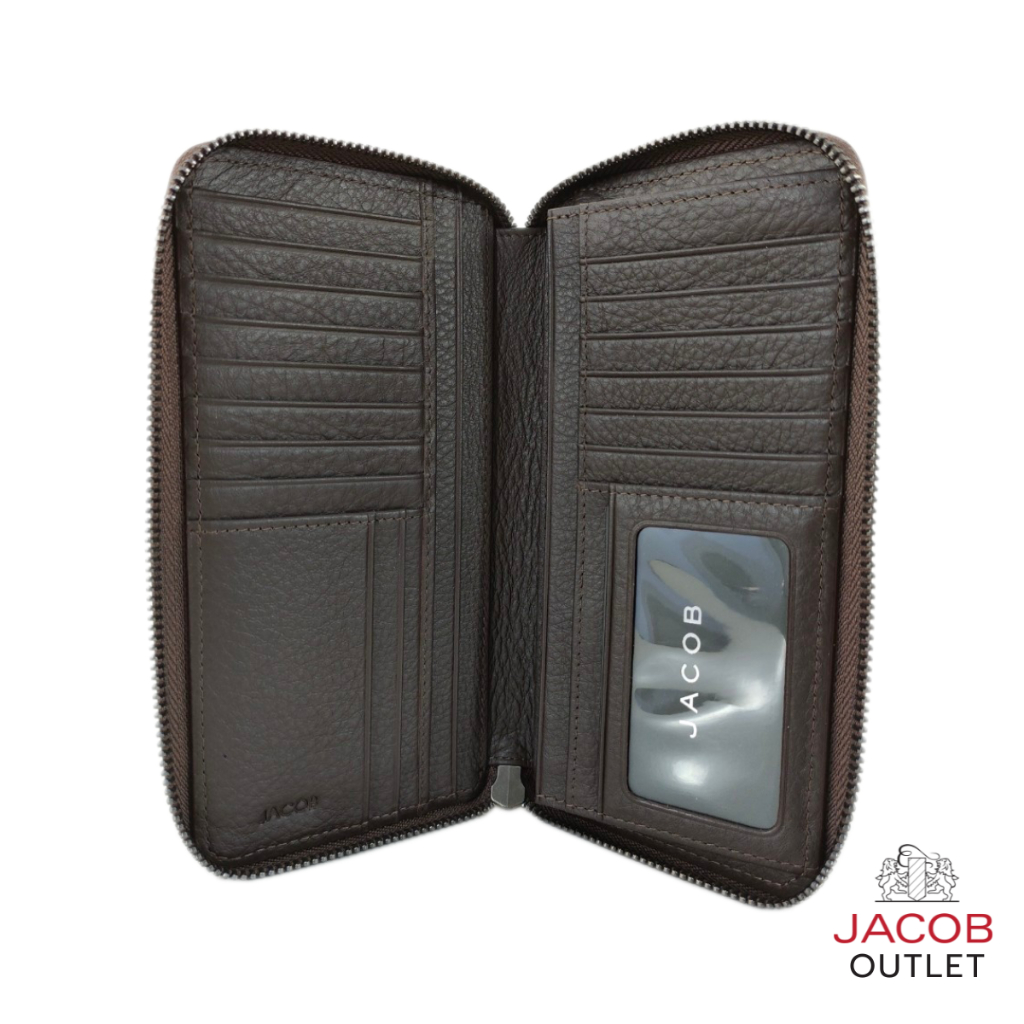 JACOB กระเป๋าสตางค์ชายทรงยาว พร้อมช่องใส่รูปภาพ - รุ่น SMITH 22472
