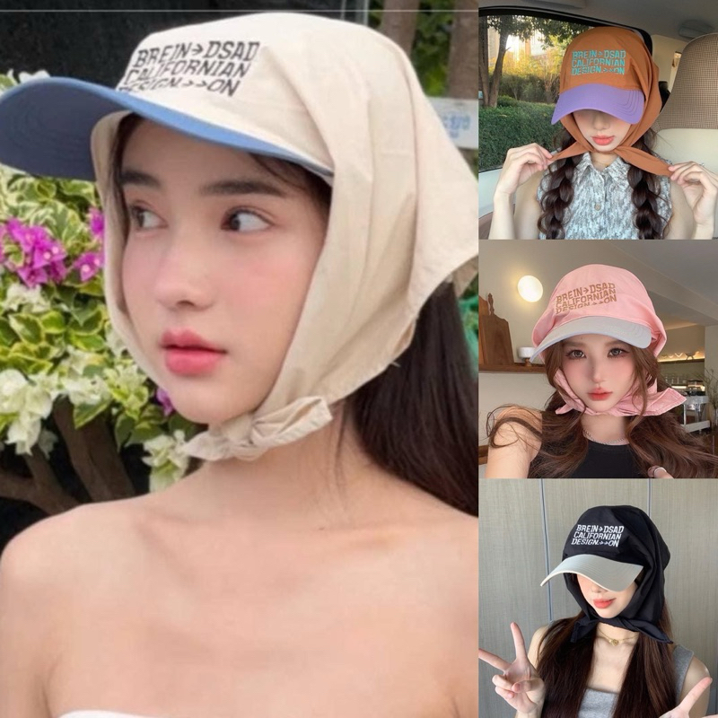[Mimmuffin: 🇹🇭ส่งจาก กทม ] หมวกกันแดดโยชิ หมวกผ้าโพกกันแดด summer cap sunhat