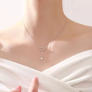 GLAMOR✨จี้สร้อยคอ Anonymous สร้อยคอรูปดาว สร้อยคอเงินแท้925 จี้เพชร สร้อยคอแฟชั่น สร้อยเพชร