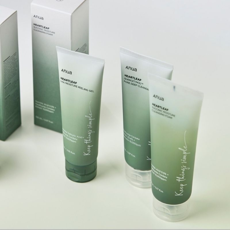 ของแท้! Anua​ heartleaf​ Succinic​ Moisture​ cleansing foam