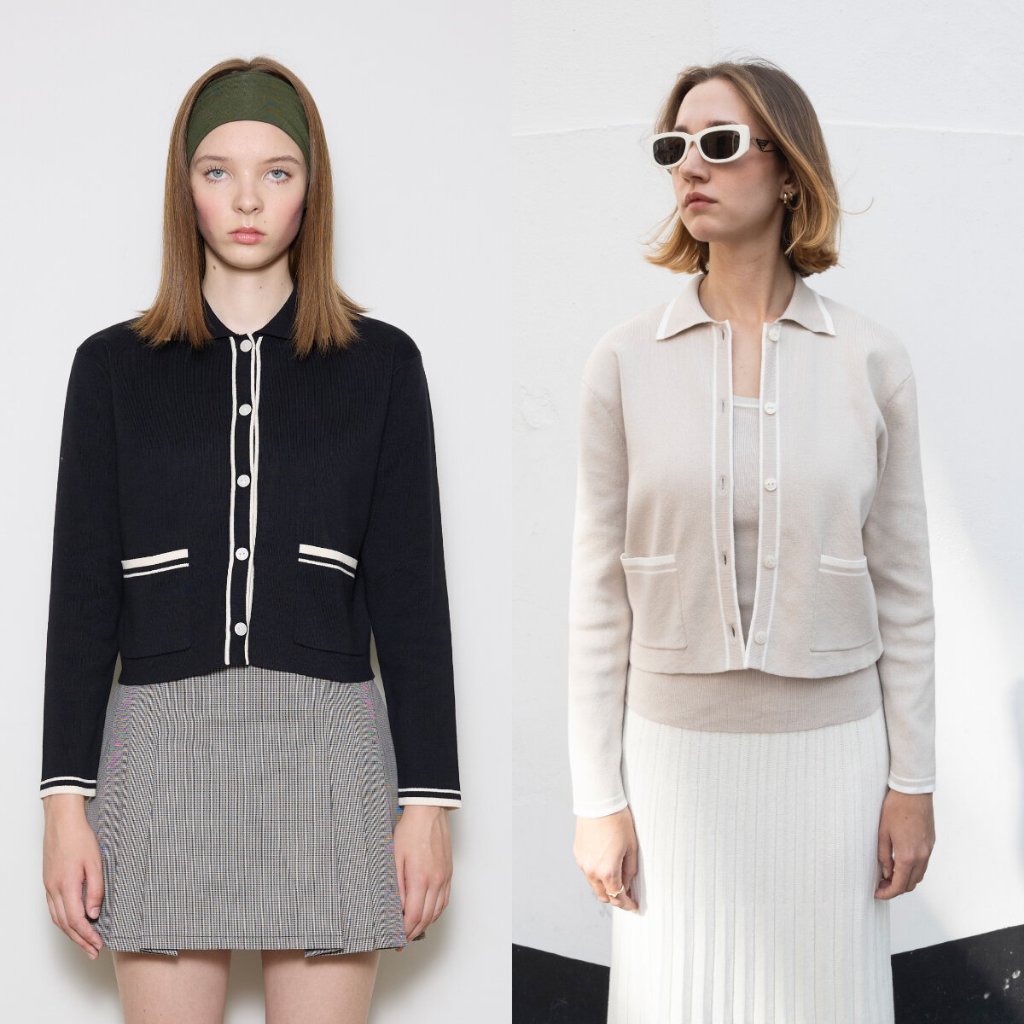SHE KNOWS - Claire Cardigan เสื้อคาร์ดิแกน ผ้าคอตต้อนออร์แกนิค เสื้อคลุม เสื้อแขนยาว พอดีตัว เฟมินิน