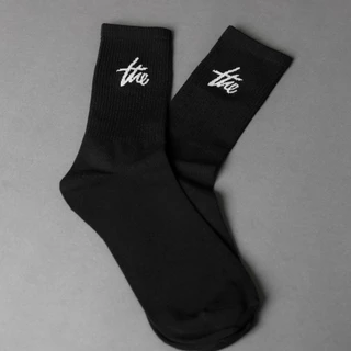 URTHE - ถุงเท้า เเพ็ค 3 คู่ 200 ปักโลโก้ รุ่น THE SOCKS 3 PACK