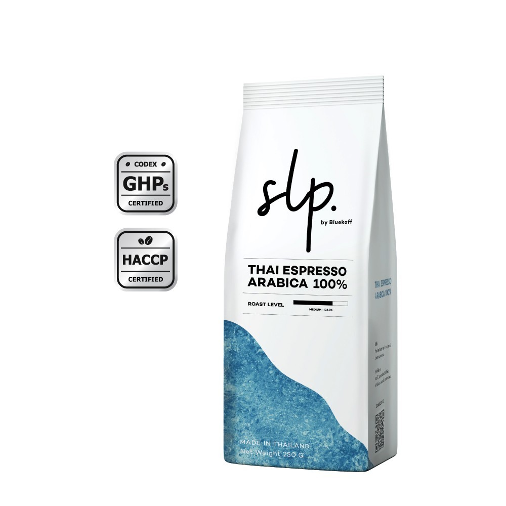 Thai Espresso Arabica 100% (Medium-Dark)เมล็ดกาแฟ Slp