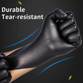 (สีดำ) ถุงมือยางไนไตรแท้ ถุงมือดำช่างสัก Glove Black งานในครัว งานอเนกประสงค์