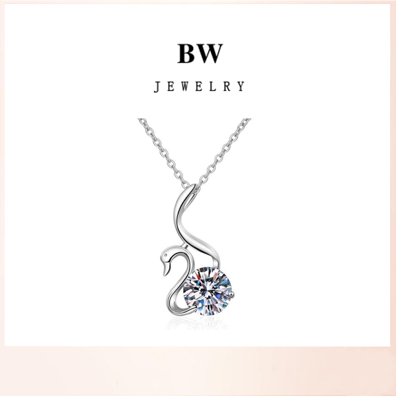 Jewelry สร้อยคอแฟชั่น สร้อยคอผู้หญิง หรูหรา สร้อยคอเพชร ห่านทอง BWX023 ของขวัญให้แฟน