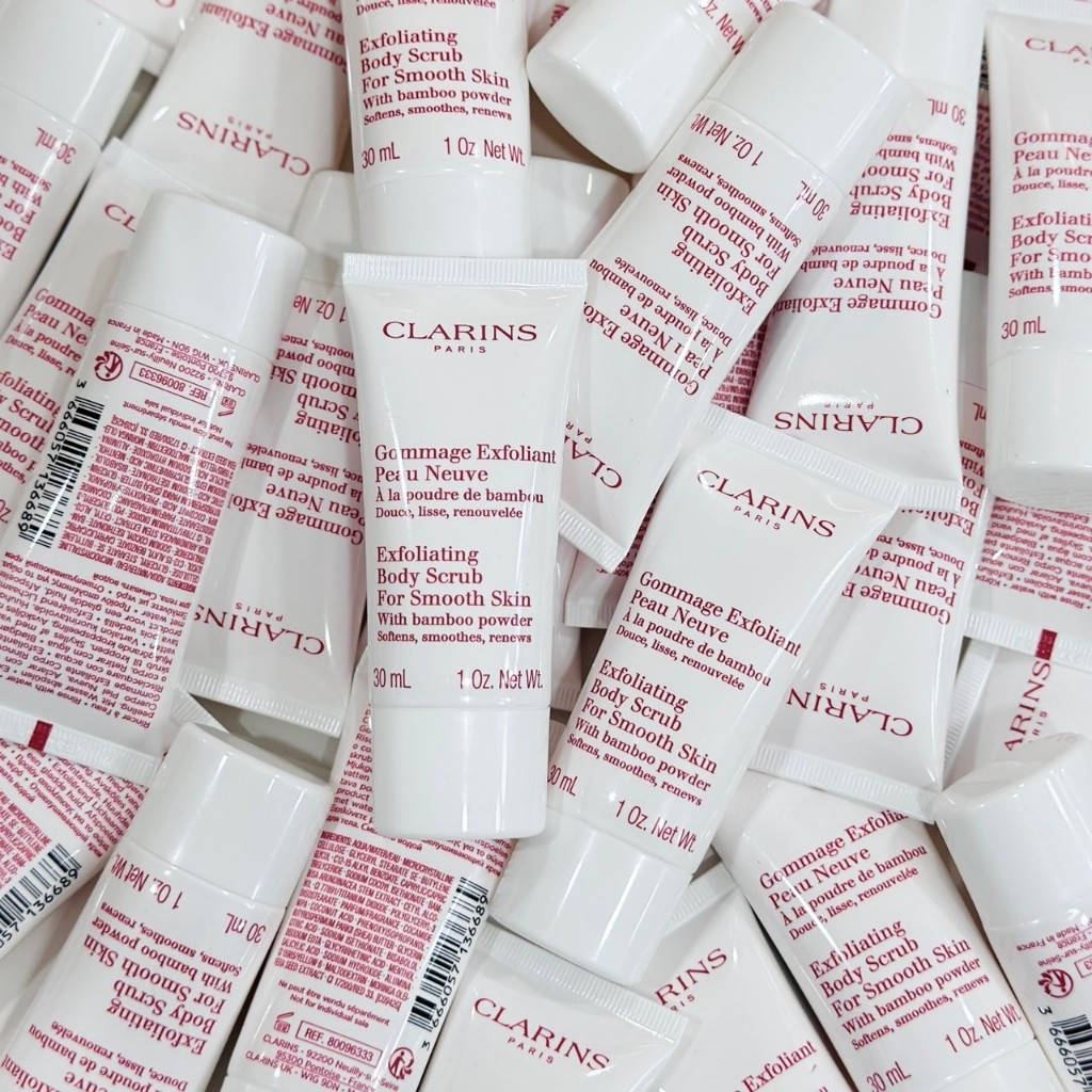Clarins Exfoliating Body Scrub 30ml ครีมสครับขัดผิวสูตร Bamboo Powder