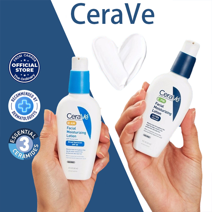 CeraVe AM/PM Facial Moisturizing Lotion 89 ml เซราวี โลชั่นบำรุงผิวหน้า สูตรกลางวัน และ กลางคืน