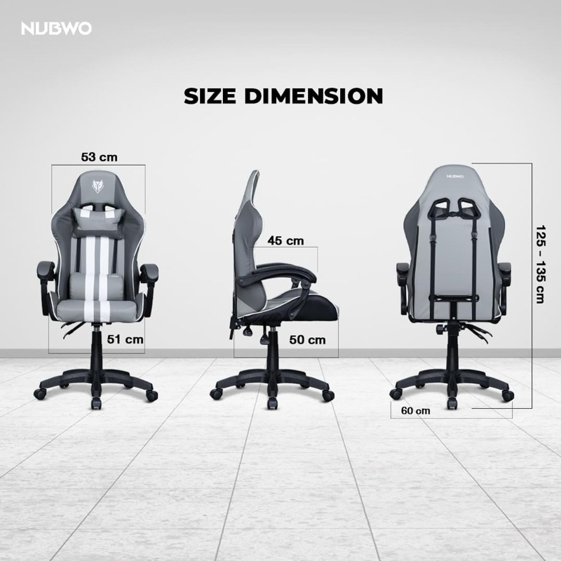 NUBWO L201 Gaming chair เก้าอี้เกมมิ่งดีไซน์เท่ สปอร์ต เข้าได้กับทุกการแต่งบ้าน ปรับเอนได้ มีให้ 6 สี [ประกัน 6 เดือน] ราคา ถูกที่สุด ดีลบีเคเค แกลเลอรีภาพที่ 8