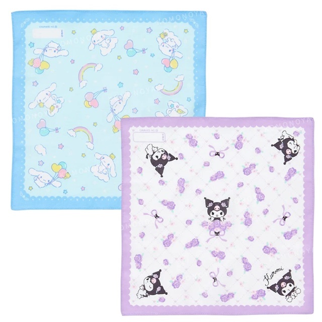 ผ้าเช็ดหน้า mx sanrio cn ku กว้างประมาณ 27 x ลึก 0.1 x สูง 27 ซม ผ้าฝ้าย 100%