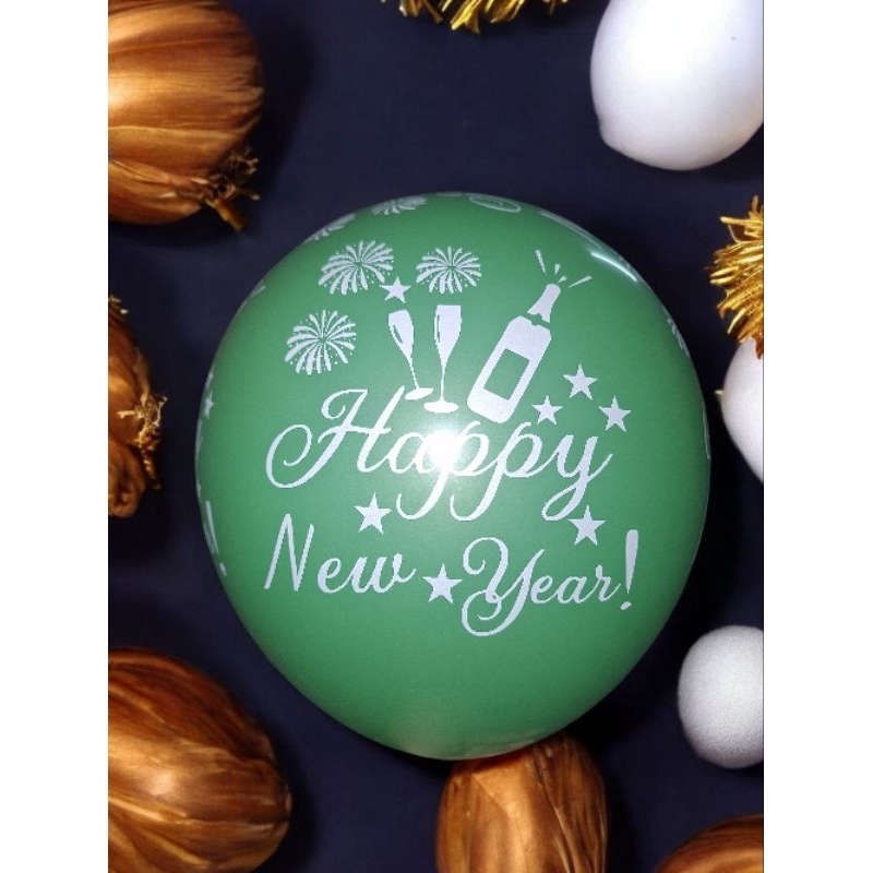 ลูกโป่งตกแต่ง พิมพ์ลาย Happy New Year