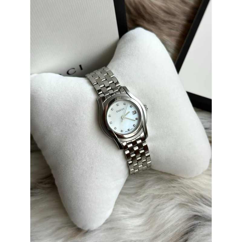 ⌚️Gucci 5500L Mother of Pearl Dial Date Lady’size