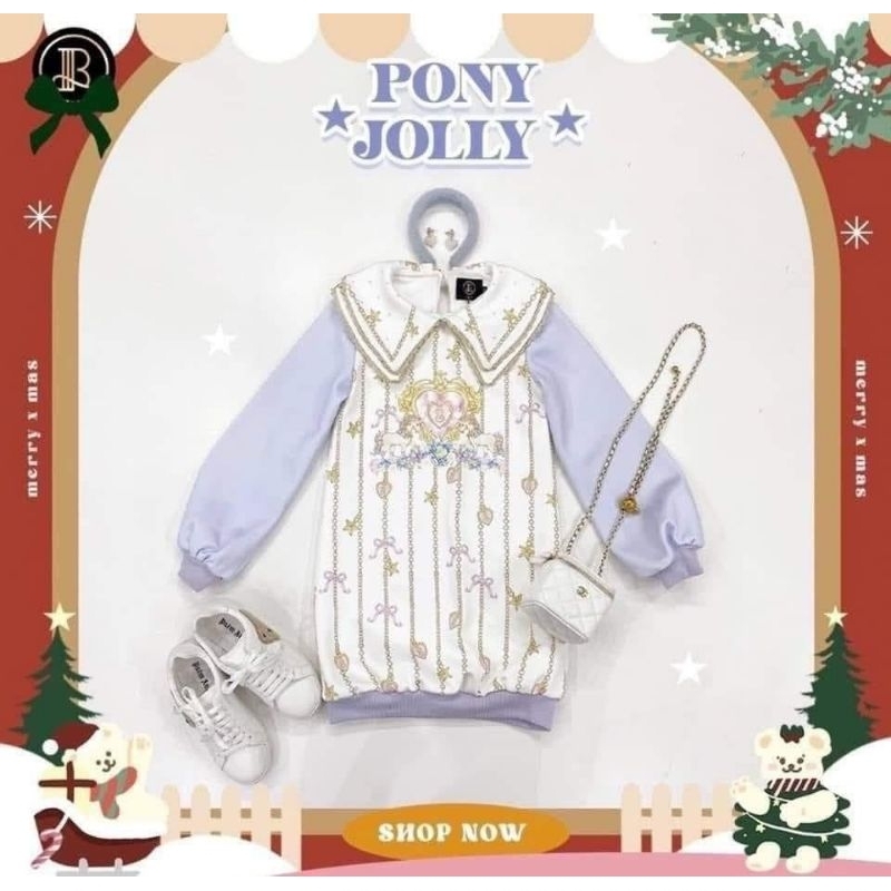 BLT BRAND รุ่น Pony Jolly เดรสสั้น เดรสวอร์ม กันหนาว M มือ 1