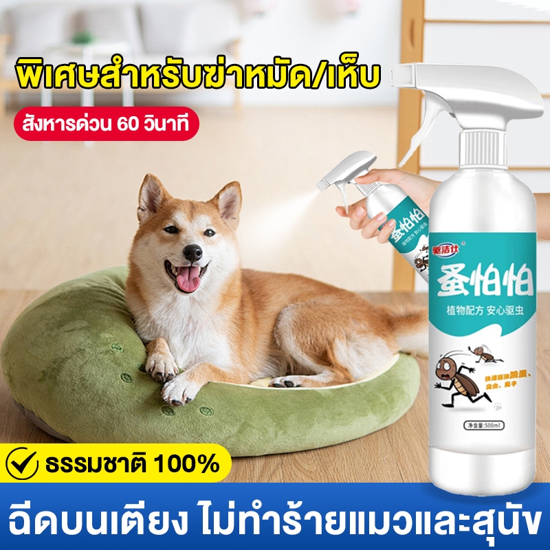 ยาฆ่าหมัดแบบใช้ในบ้าน ปลอดสารพิษ กำจัดเหาและเห็บ สเปรย์กำจัดหมัด แมว สุนัข และแมลงสาบ ยาฆ่าแมลงพิเศษ