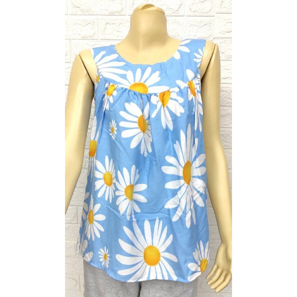 เสื้อไม่มีแขน รูดอก อก 42 นิ้ว ยาว 25-26 นิ้ว ผ้าเรยอน งานไทยแท้