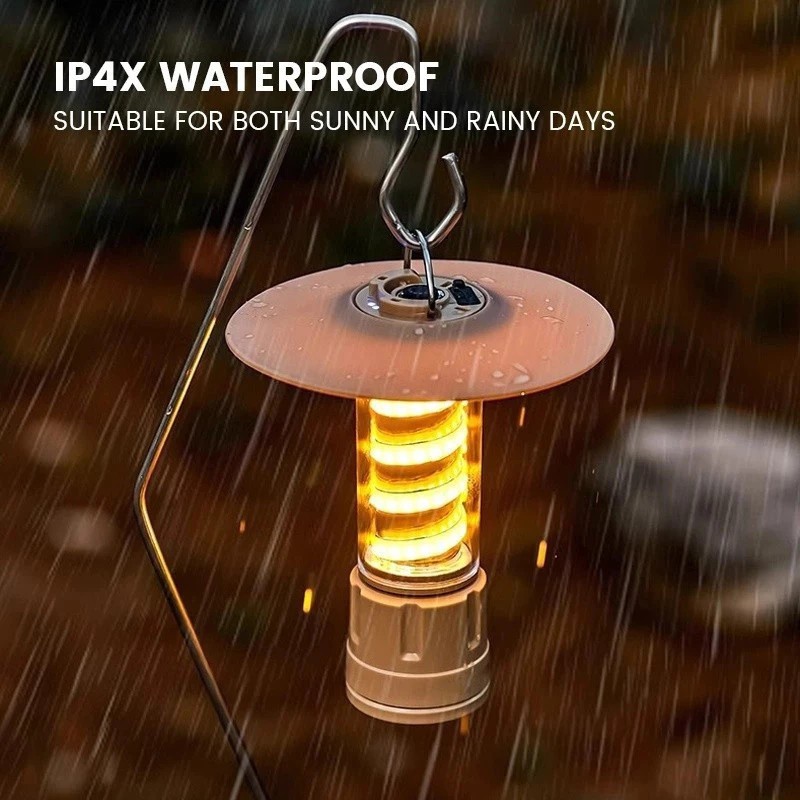 ใหม ่ LED Camping Light มัลติฟังก ์ ชั ่นกลางแจ ้ งไฟฉาย Camping บรรยากาศ Light ไฟฉาย LED ชาร์จ สําหรับตั้งแคมป์ เดินป่า