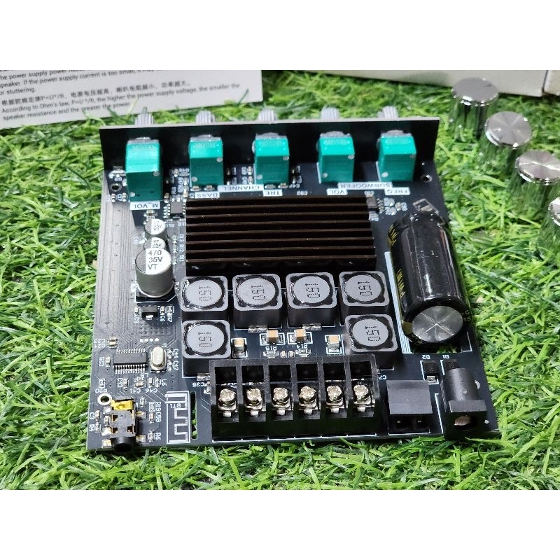 ZK-TB21 (+APP)(ไม่มีเคลส) **ของแท้** แอมจิ๋ว บลูทูธ 5.0 เครื่องขยายเสียง กำลังขับ 50w+50w+100w  ระบบ 2.1ch แอมป์บลูทูธ