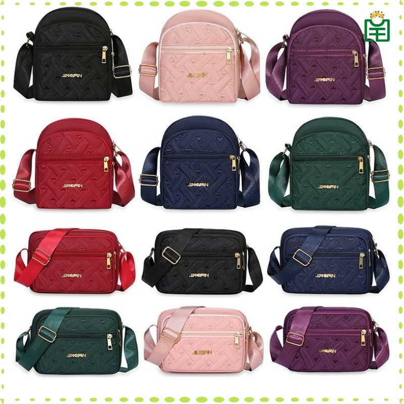 กระเป๋าสะพายไหล่ผู้หญิงผ้า Oxford กันน้ำ มี 6 สีให้เลือก กระเป๋าสำหรับคุณแม่ กระเป๋าสำหรับเก็บเงิน【Horizontal+Vertical】
