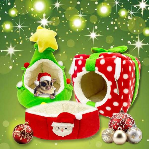 Christmas Setร่วมเฉลิมฉลองเทศกาลแห่งความสุขให้สัตว์เลี้ยงแสนรักกับที่นอนเนื้อนุ่มน่านอนน่ารัก ชูการ์ นก เม่น แฮมเตอร์ลิง