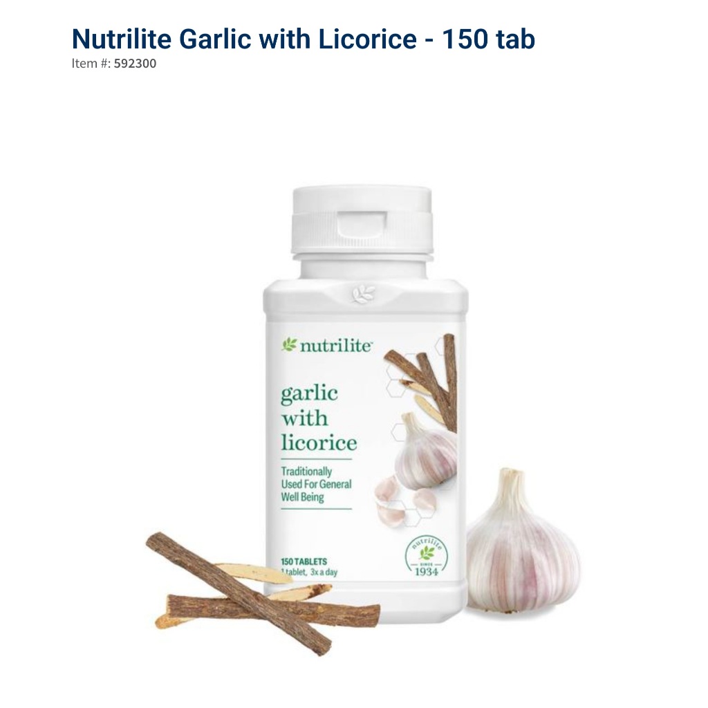 Amway NUTRILITE Garlic กระเทียม 150 เม็ด กระเทียม