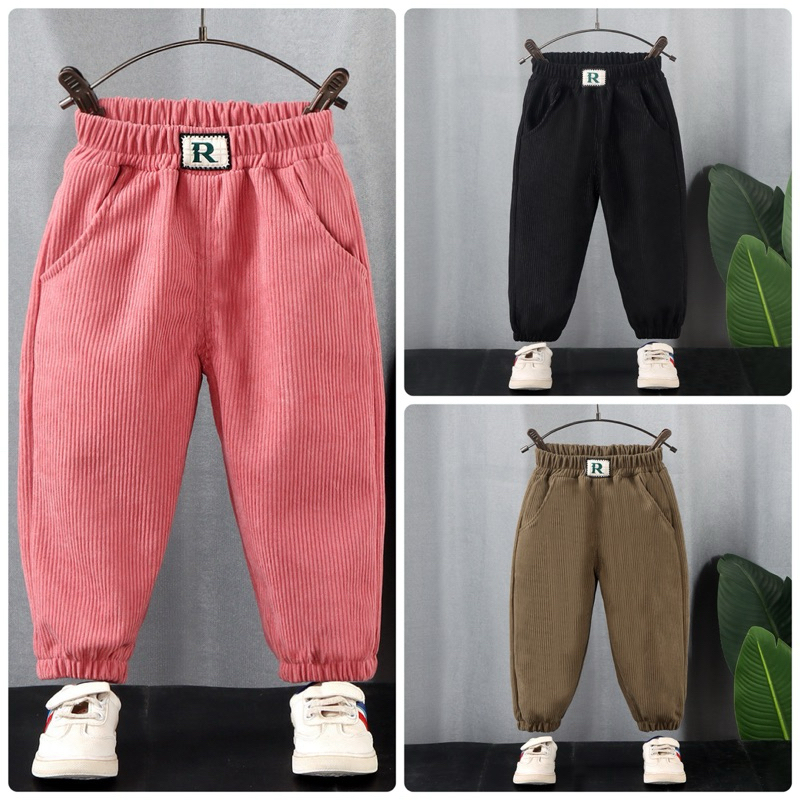 กางเกงขายาวเด็ก ผ้าลูกฟูก size 90-140