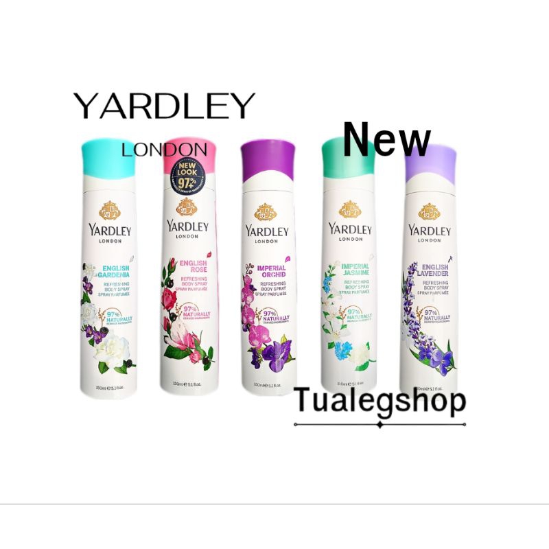 New YARDLEY LONDON REFRESHING BODY SPRAY 150ML. lavender