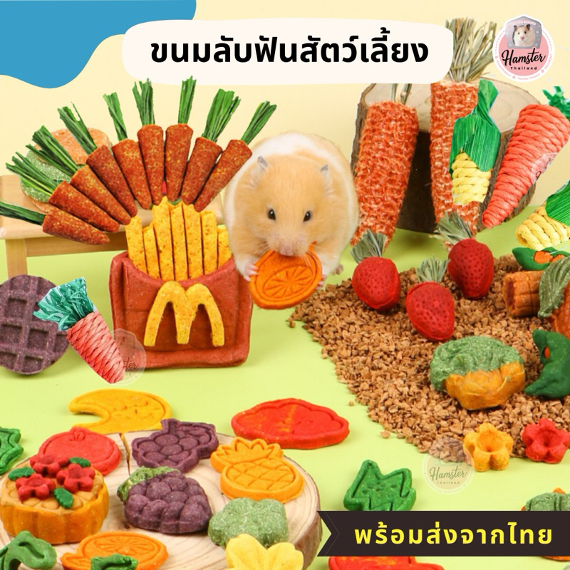 [Hamsterthailand] แครอท ลับฟัน ของเล่น แฮมสเตอร์ ขนมลับฟัน เม่นแคระ ของเล่นสำหรับสัตว์เลี้ยง