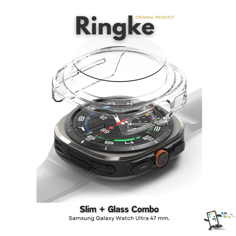 Ringke Slim + Glass Combo เคสและฟิล์มกระจกสำหรับ Samsung Galaxy Watch Ultra 47 mm.