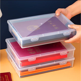 กล่องเก็บสมุด A4 กล่องเก็บหนังสือ เก็บของอเนกประสงค์ กล่องจัดระเบียบเอกสาร