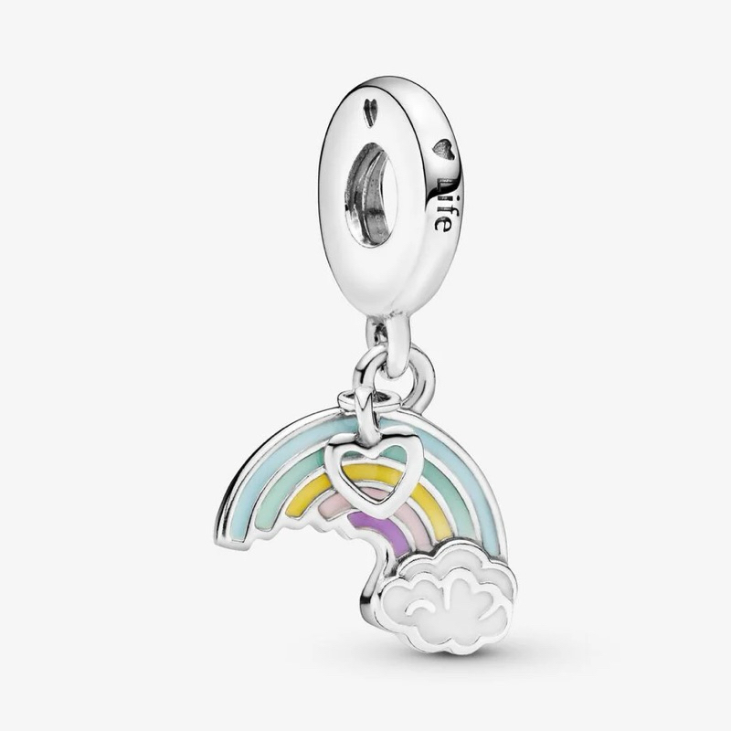 (ของแท้💯 พร้อมส่ง) Pandora Rainbow & Cloud Dangle แพนโดร่าติ้งสายรุ้งและเมฆ ของแท้ มือหนึ่งทุกชิ้น