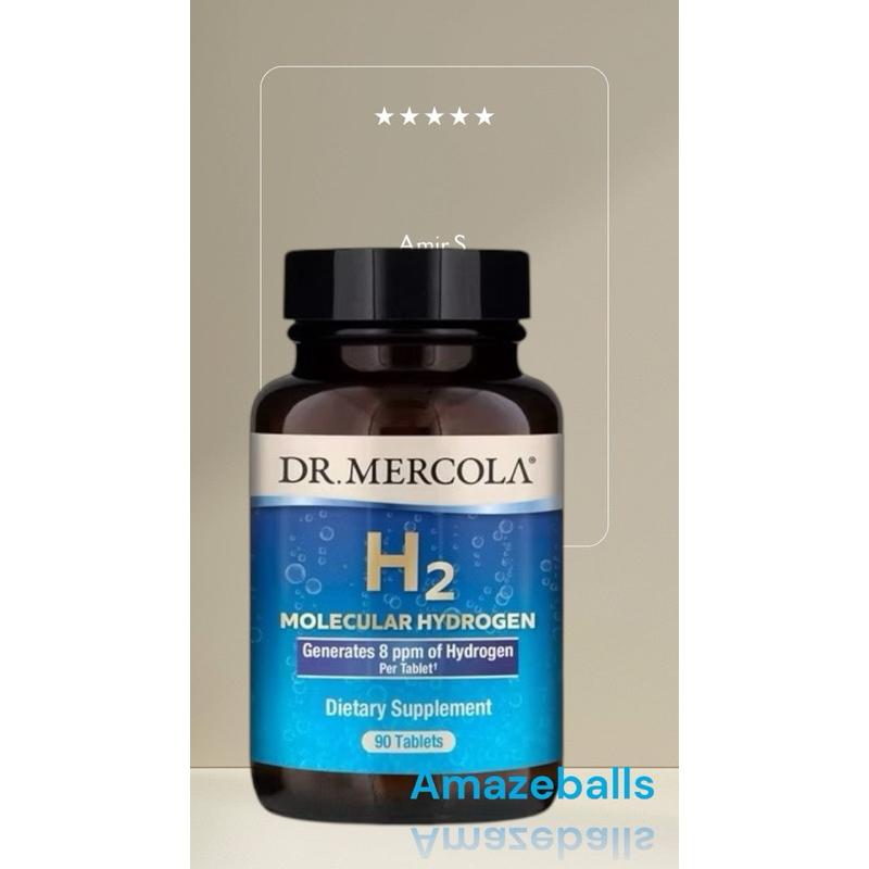 Dr. Mercola, H2 Molecular Hydrogen, 90 Tablets🍀นำเข้าจาก🍀US🇺🇸💊
