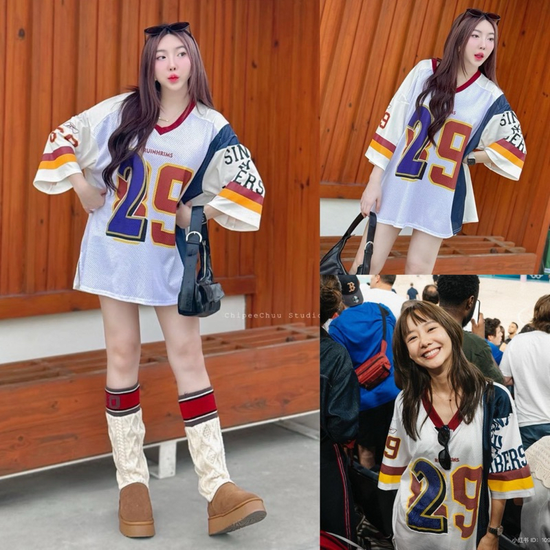 [ พร้อมส่ง ] "Oversize ” เสื้อโอเวอร์ไซส์&เสื้อบอล Jarin29 สไตล์เกาหลี เสื้อสปอร์ตดีเทลตะข่าย หน้า-หลัง รุ่นคุณเต้ย