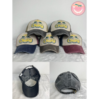 หมวกแก๊ป วินเทจ ทูโทน ลายช้าง Chang แฟชั่นไทย ปรับไซส์ได้ ทร…