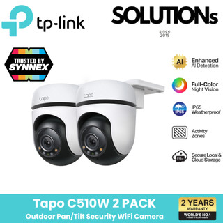 TP-Link ⚡️กล้องไวไฟ⚡️Tapo C510W  3MP[แพ็คคู่สุดคุ้ม]มี Smart AI พร้อมแจ้งเตือน ภาพสีกลางคืน IP65