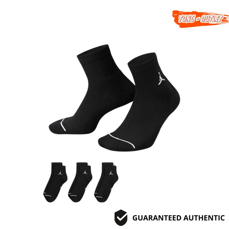 ถุงเท้า NIKE JORDAN EVERYDAY ANKLE SOCK แพ็ค/3คู่ พร้อมป้ายtag แยก1คู่ไม่มีป้ายtag สินค้าของแท้ พร้อมส่ง