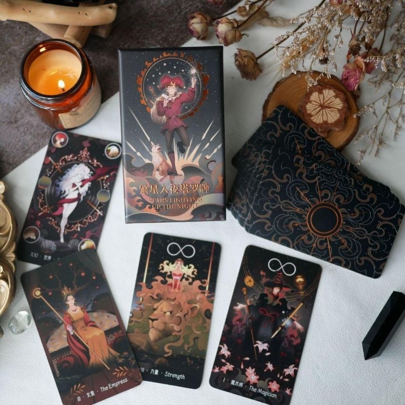 Stars Lighting Up the Night Tarot Regular Version ไพ่ยิปซีแท้ลายเส้นมังงะ ไพ่ยิปซี ไพ่ทาโร่ต์ Tarot