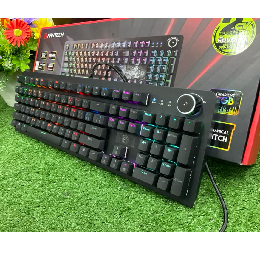 KEYBOARD FANTECH MK853 MAXCORE Mechanical Keyboard Gaming คีย์บอร์ด เกมมิ่ง ปรับไฟแบบ RGB ปุ่มภาษาไท