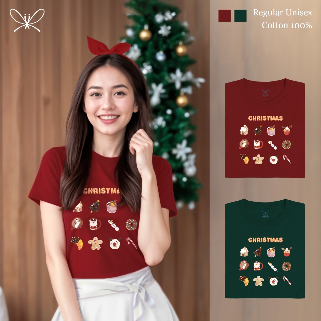 RIri Christmas Dessert 🎄  |  เสื้อยืด T-shirt Unisex Cotton 100%