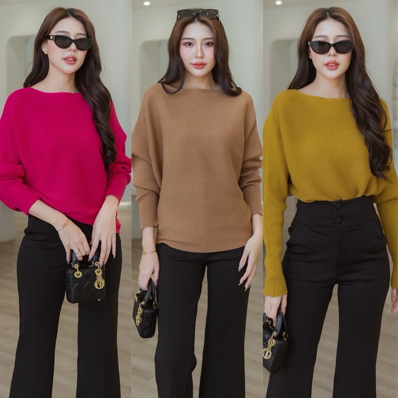 220 เสื้อไหมพรมผ้าร่องแขนยาว