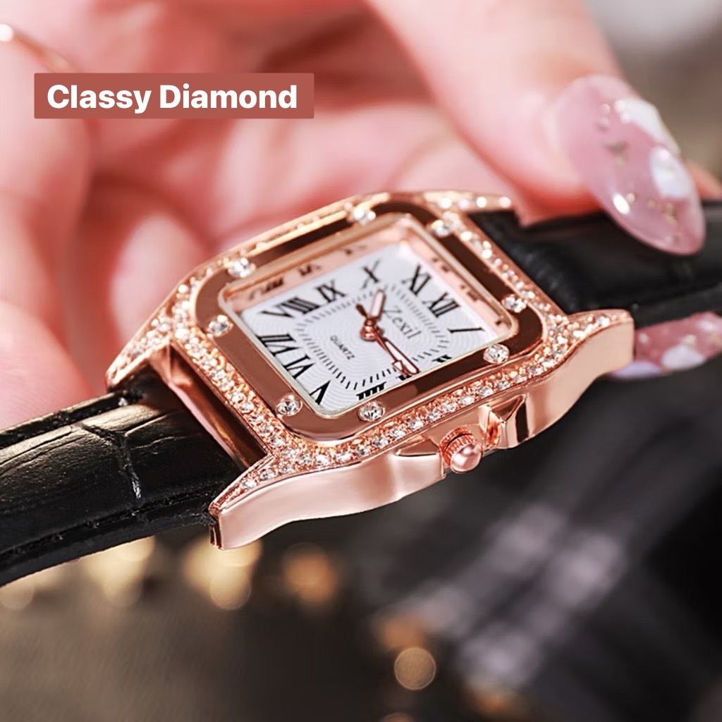 High-End นาฬิกาหญิง watch แฟชั่นสุภาพสตรี นาฬิกา ผู้หญิงไข่เข็มขัด นาฬิกาควอตซ์สี่เหลี่ยมแฟชั่น นาฬิกาผู้หญิงกันน้ำ
